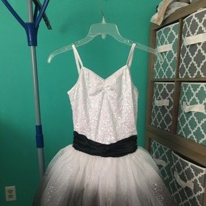 White and black ballet costume